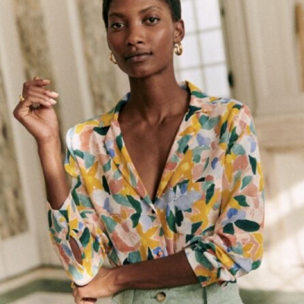 ISO Sézane Florence shirt - sz US 6/FR36 - Multicolored